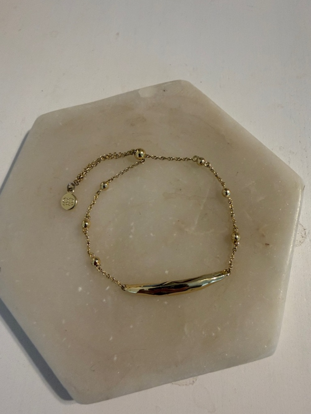 Gorjana Gold Beaded Bar Bracelet